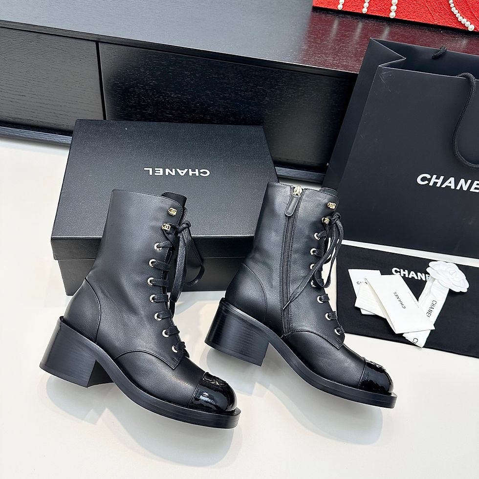 Miniature : Sur commande bottine chanel en cuir top qualité 