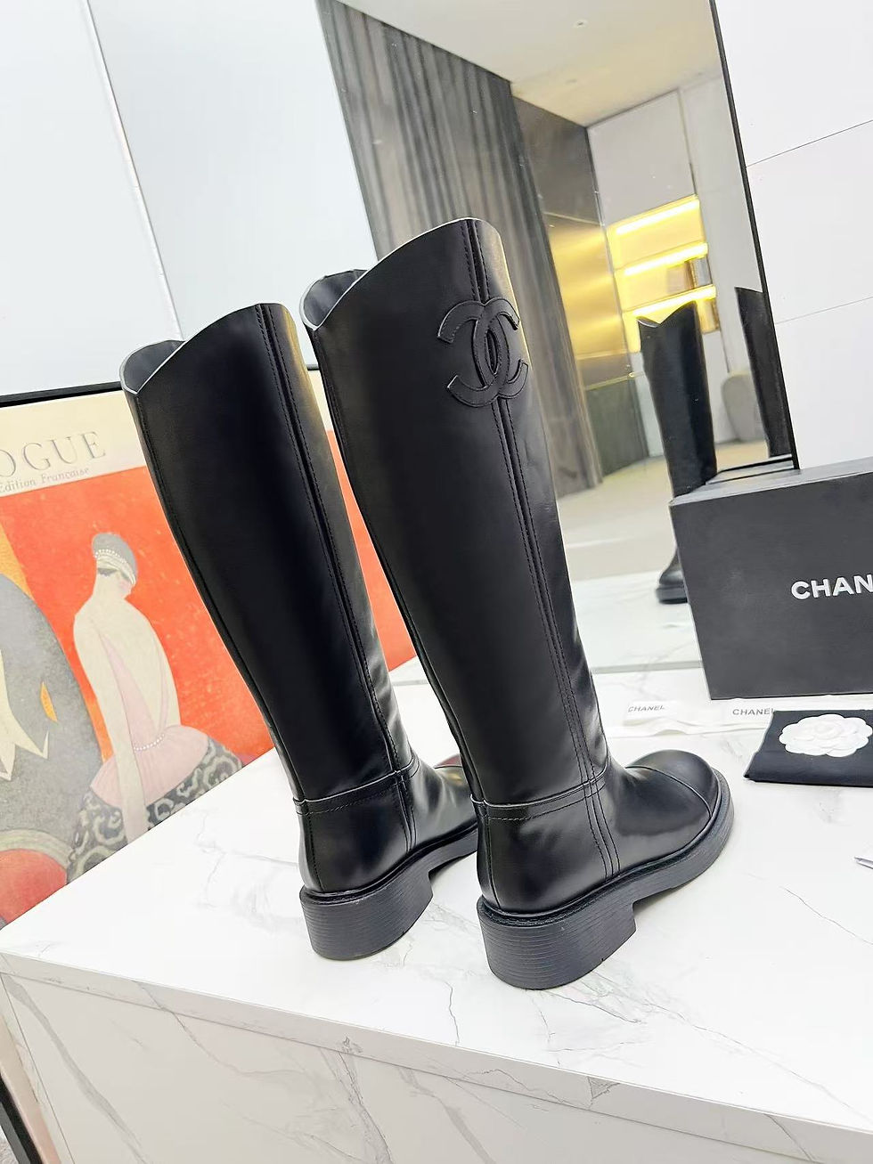 Miniature : Sur Commande botte chanel en cuir top qualité 