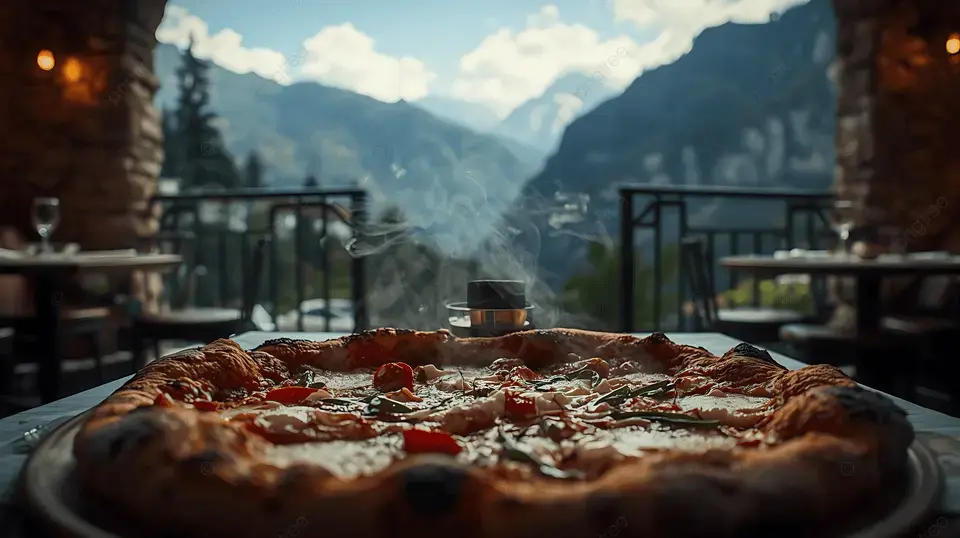 pngtree-a-hot-steaming-pizza-served-on-rustic-restaurant-terrace-with-breathtaking-image_2