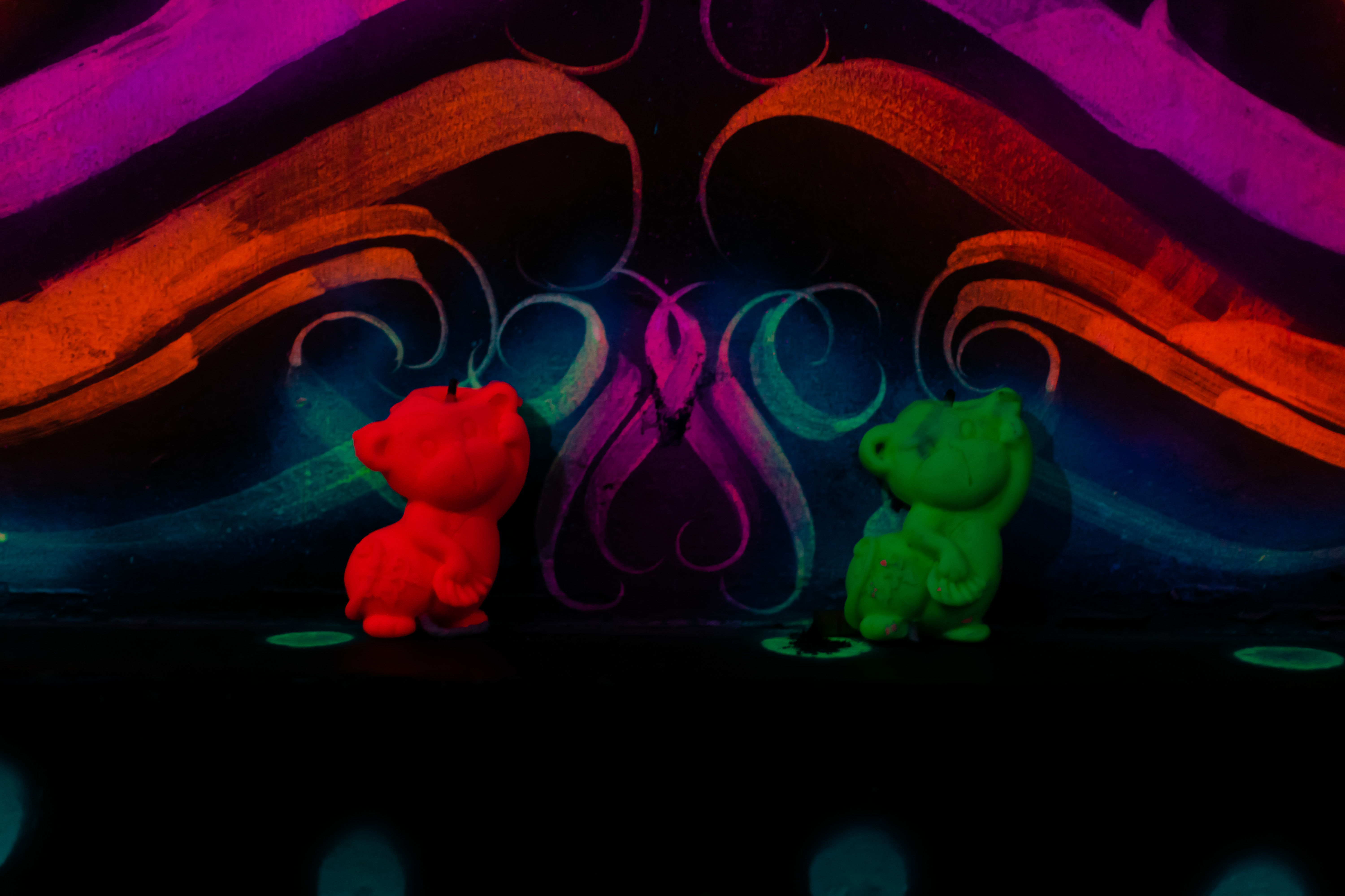 Velas neon para piel