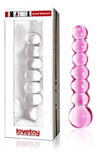 Miniatura: Dildo de cristal texturizado Love Toy