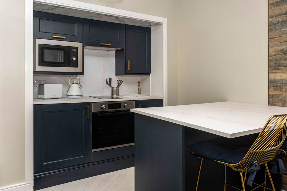 The dining area at Rory's Retreat, a rental property in Whitby, North Yorkshire.