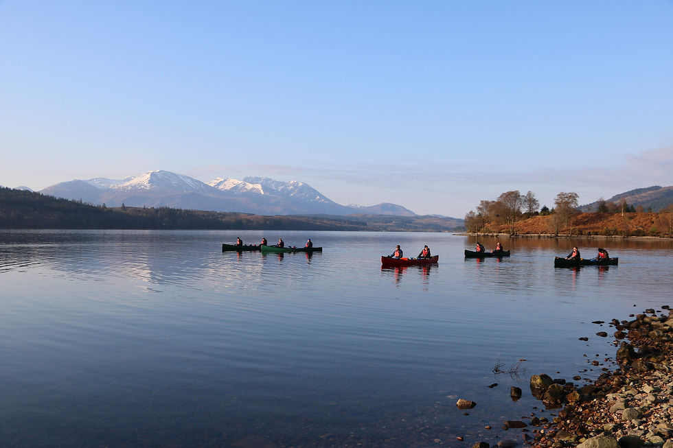 Snow-capped Ben Nevis | Loch Lochy | Great Glen Canoe Trail