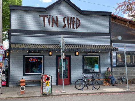 The Tin Shed and River Trail Near the Portland Airport