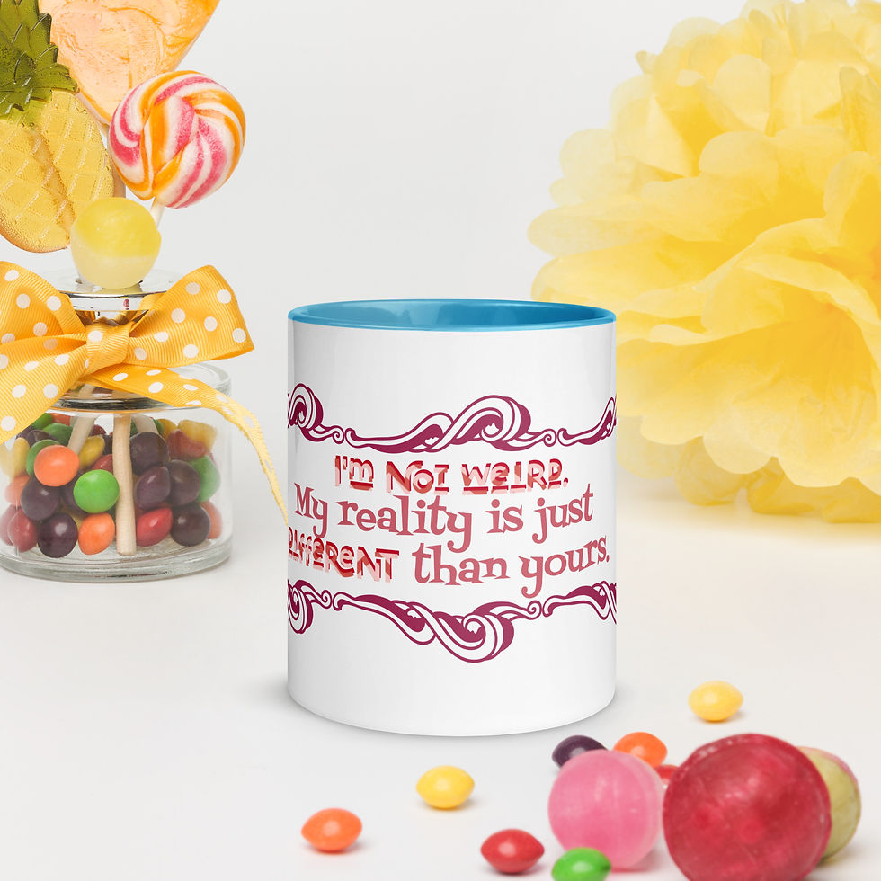 Miniatura: White Cheshire Cat Mug with Color Inside 