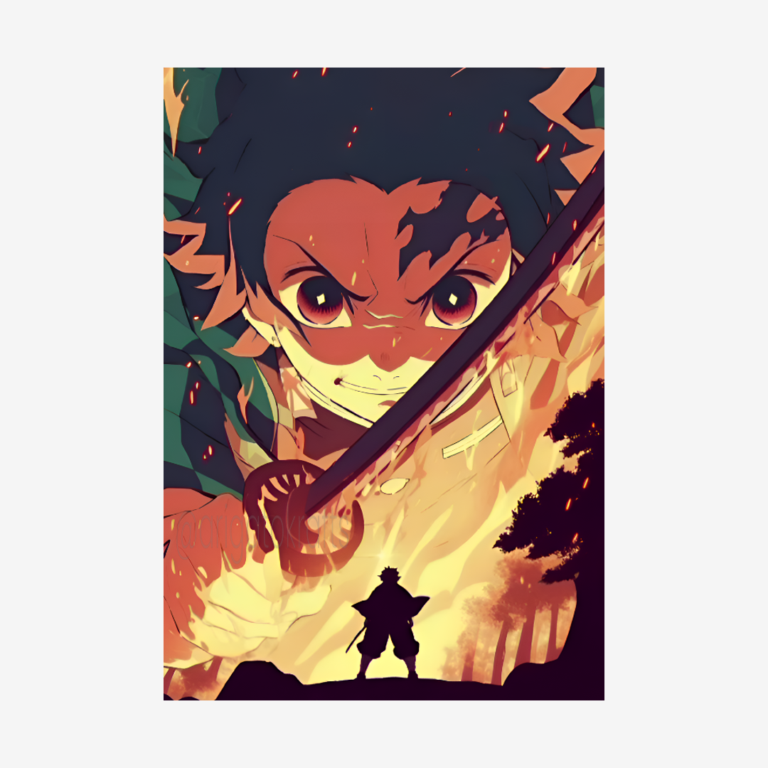 Tanjiro Custom Artwork Poster - Demon Slayer