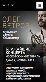 Музыка website templates – Джазовый музыкант