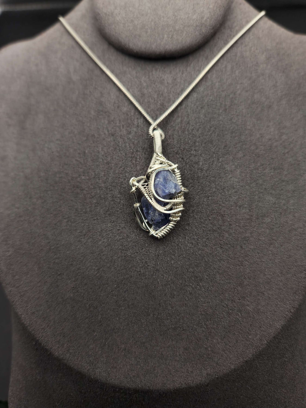 Thumbnail: Raw Tanzanite - Argentium Silver