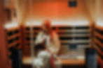 Infrared sauna at Boiler House Saunas, Marshall, North Carolina