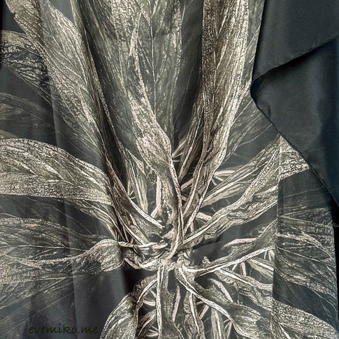 Echium Body 3 (Procreate painting, ink-printed  on silk)