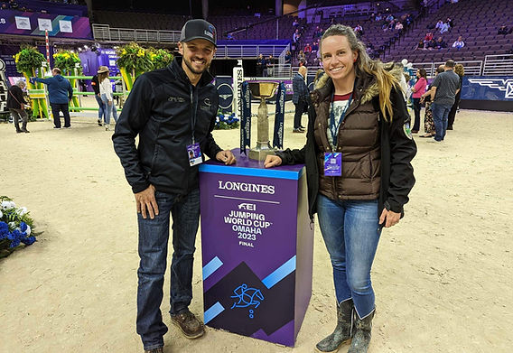 Dawn and Jason at the 2023 Jumping World Cup Omaha Nebraska