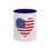 Thumbnail: Patriotic Heart Mug - Colorful Coffee Cup for Holidays, Gift for Veterans