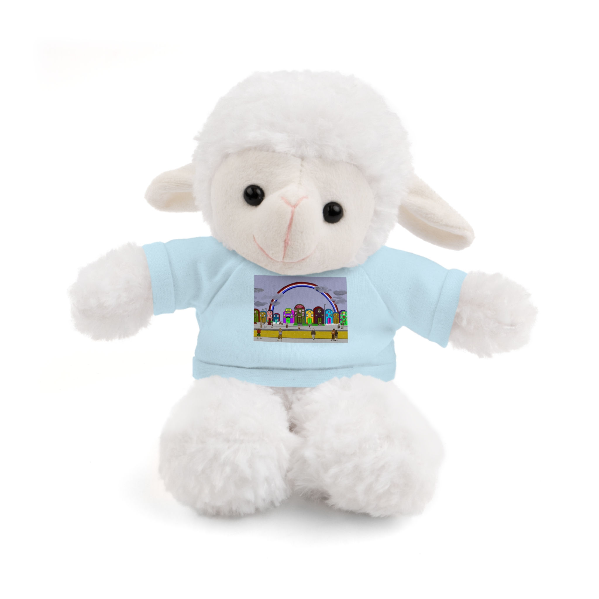 Stuffed Animals With Tee From The Children's Book, "The People Of Sheeple"