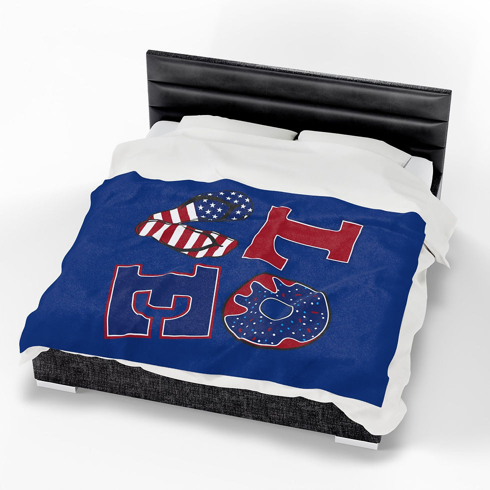 Thumbnail: Patriotic Plush Blanket, Cozy Decorative Throw for Home, Show Pride Of Country