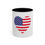 Thumbnail: Patriotic Heart Mug - Colorful Coffee Cup for Holidays, Gift for Veterans