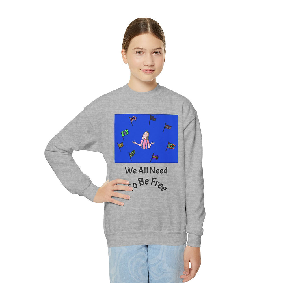 Thumbnail: Youth Crewneck Sweatshirt From The New Children's Book, "The People Of Sheeple" 