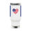 Thumbnail: Patriotic Travel Mug, USA Flag Heart Coffee Cup, Stainless Steel for Gifts, 14oz