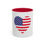 Thumbnail: Patriotic Heart Mug - Colorful Coffee Cup for Holidays, Gift for Veterans