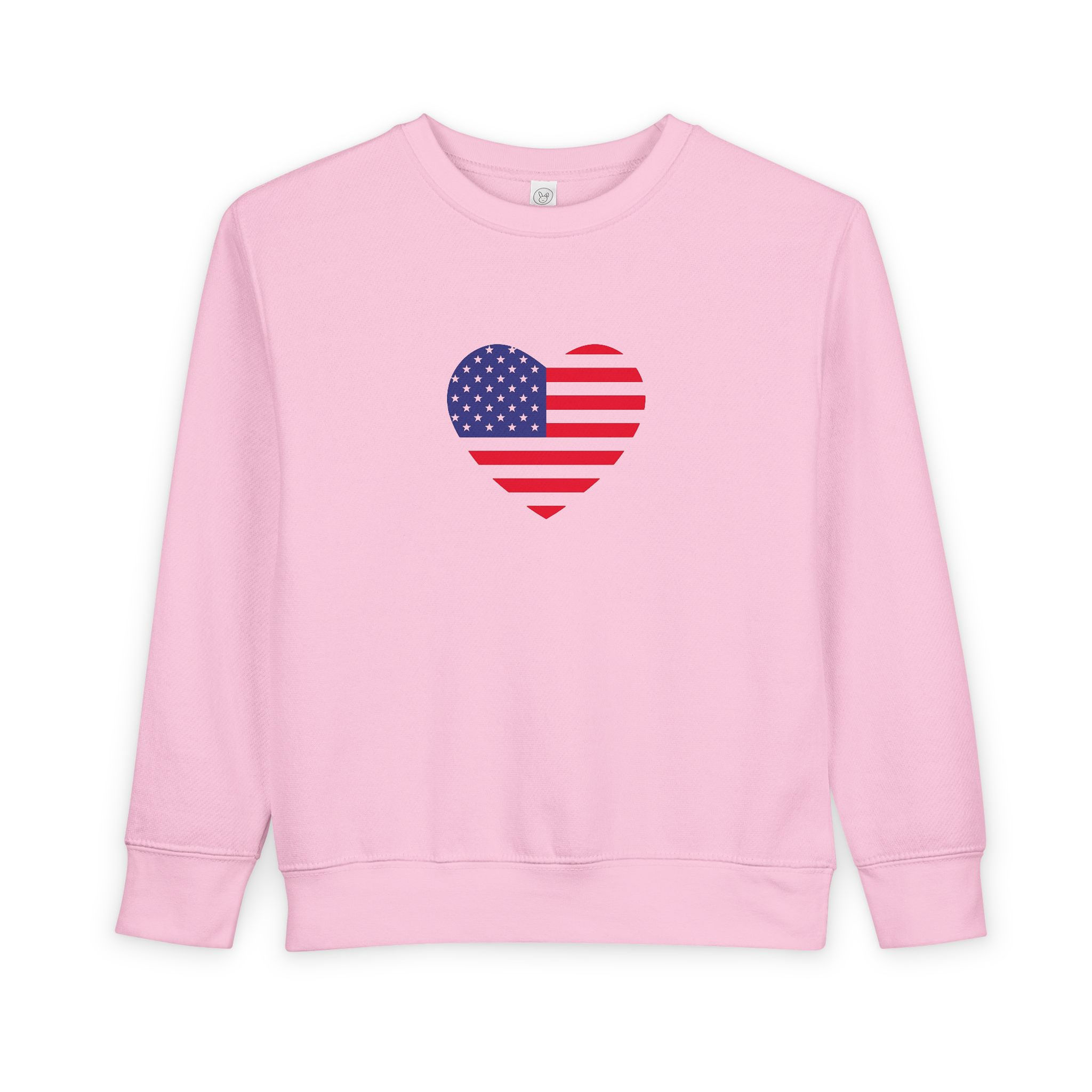 American Heart Toddler Sweatshirt, Kids Pullover, USA Love Hoodie