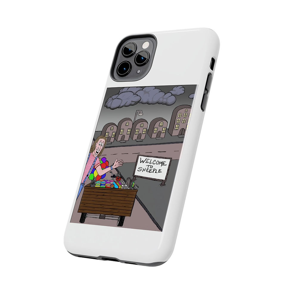 Thumbnail: Tough Phone Case,  Art From The New Children's Book, "The People of Sheeple"