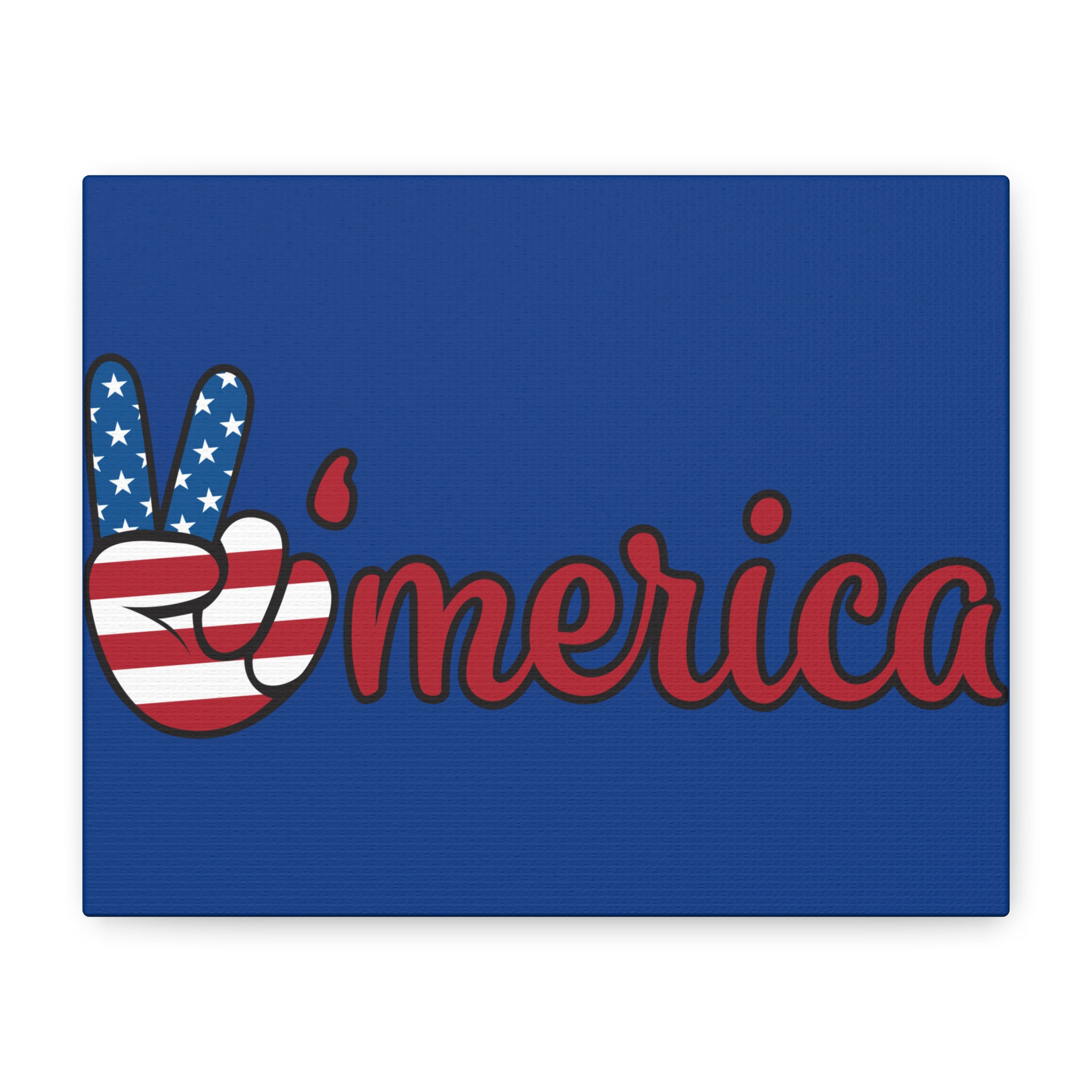 American Peace Canvas Wall Art, Patriotic Home Decor, Gift for Veterans