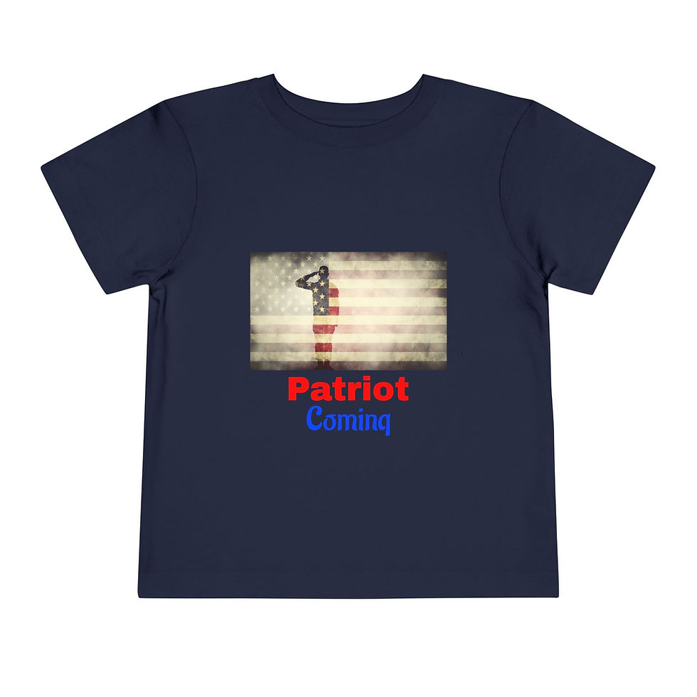 Thumbnail: Patriotic Toddler Short Sleeve Tee, Teaches Respect For Country & Vets