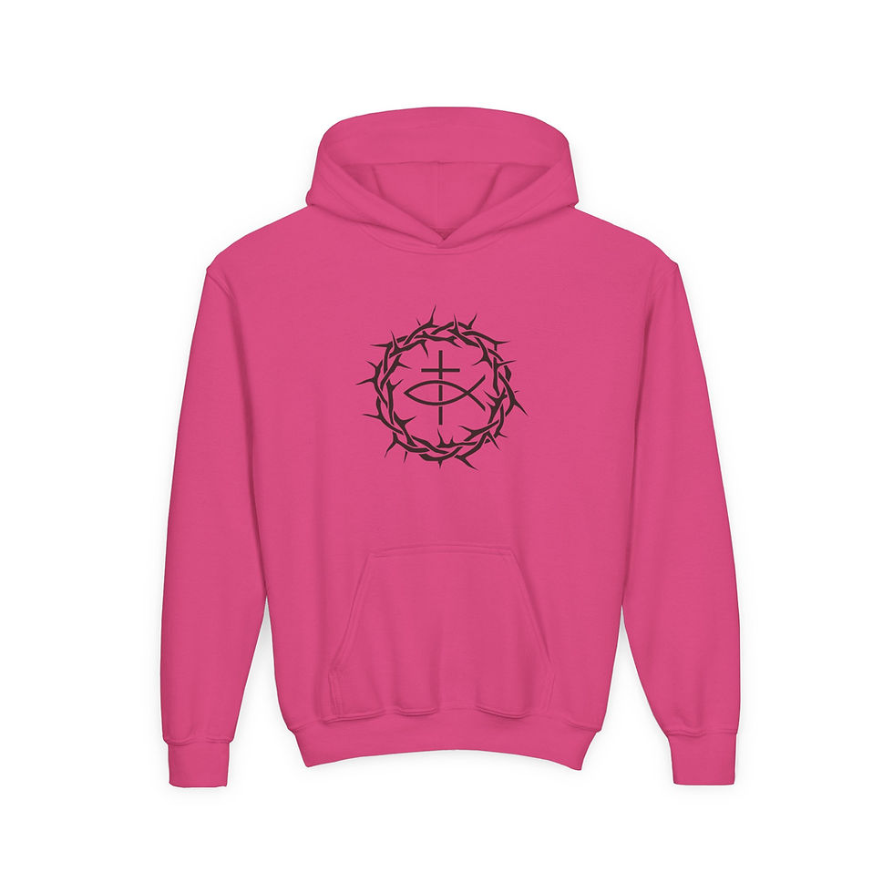 Thumbnail: Youth Faith-Based Hooded Sweatshirt, Christian Apparel, Perfect for Youth Group