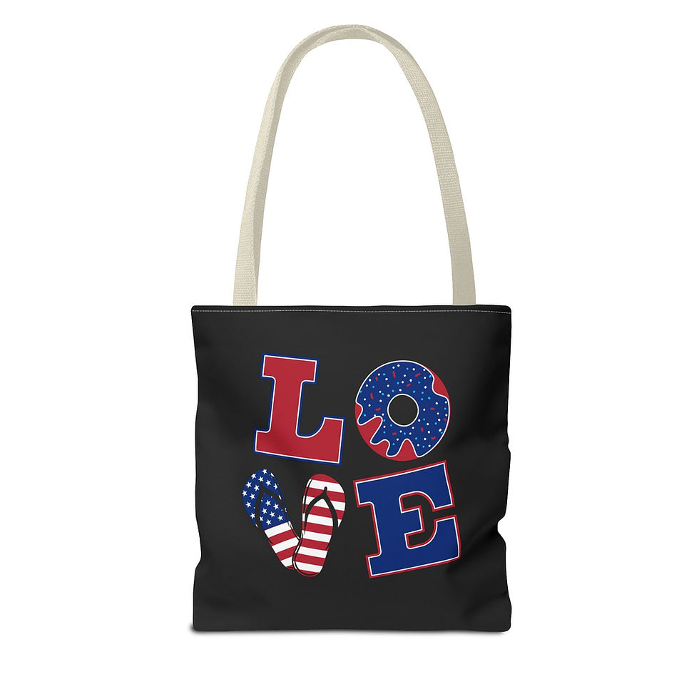 Thumbnail: Patriotic Tote Bag - Faith Family Freedom, Reusable Shopping Bag