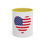 Thumbnail: Patriotic Heart Mug - Colorful Coffee Cup for Holidays, Gift for Veterans