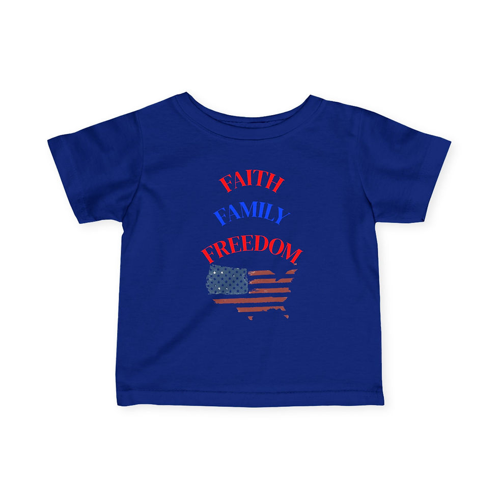 Thumbnail: Infant Faith Family Freedom Tee, Baby T-Shirt, Patriotic Apparel