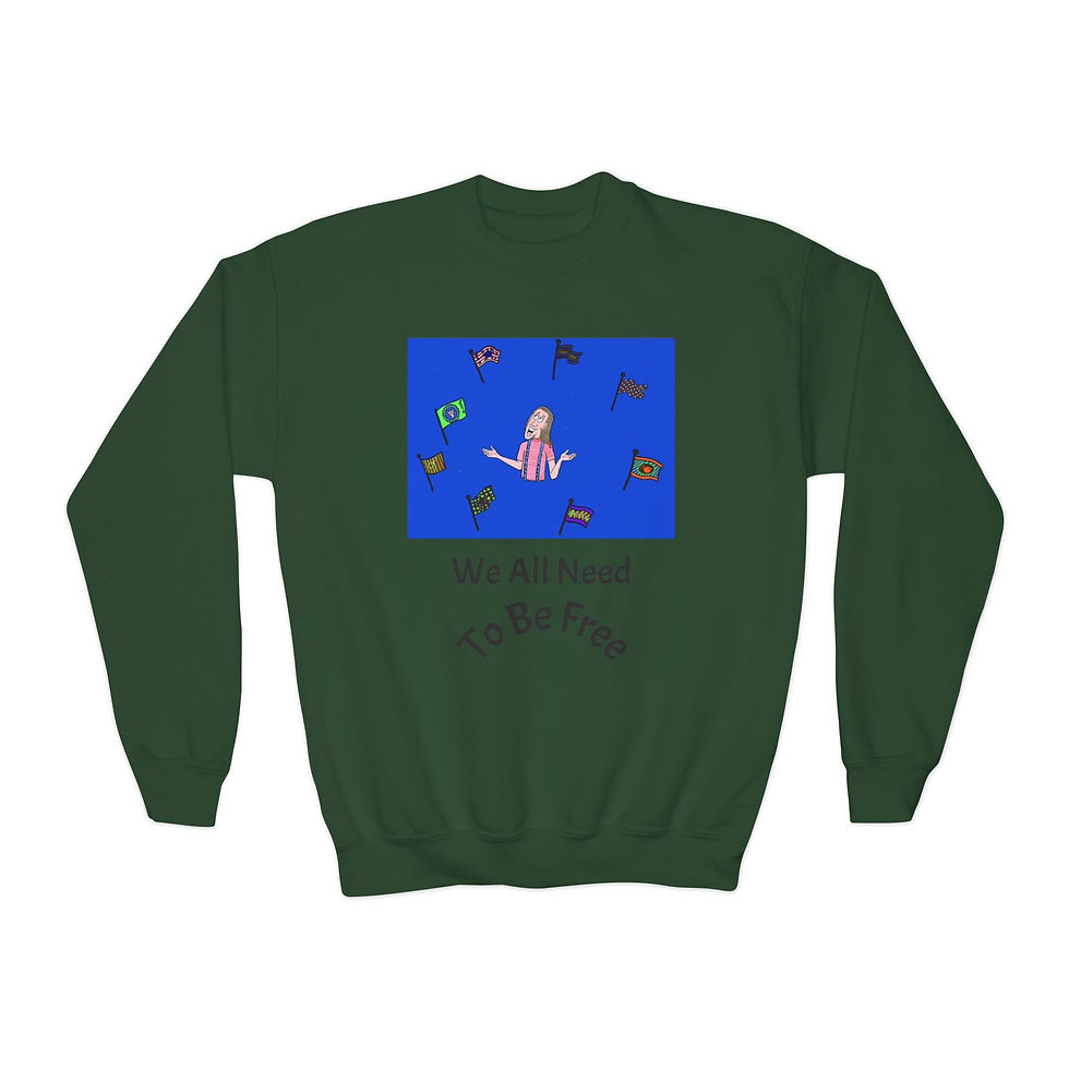Thumbnail: Youth Crewneck Sweatshirt From The New Children's Book, "The People Of Sheeple" 