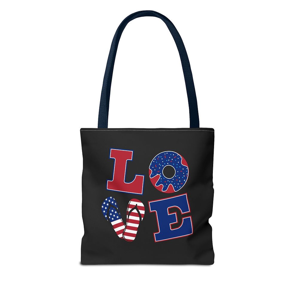Thumbnail: Patriotic Tote Bag - Faith Family Freedom, Reusable Shopping Bag