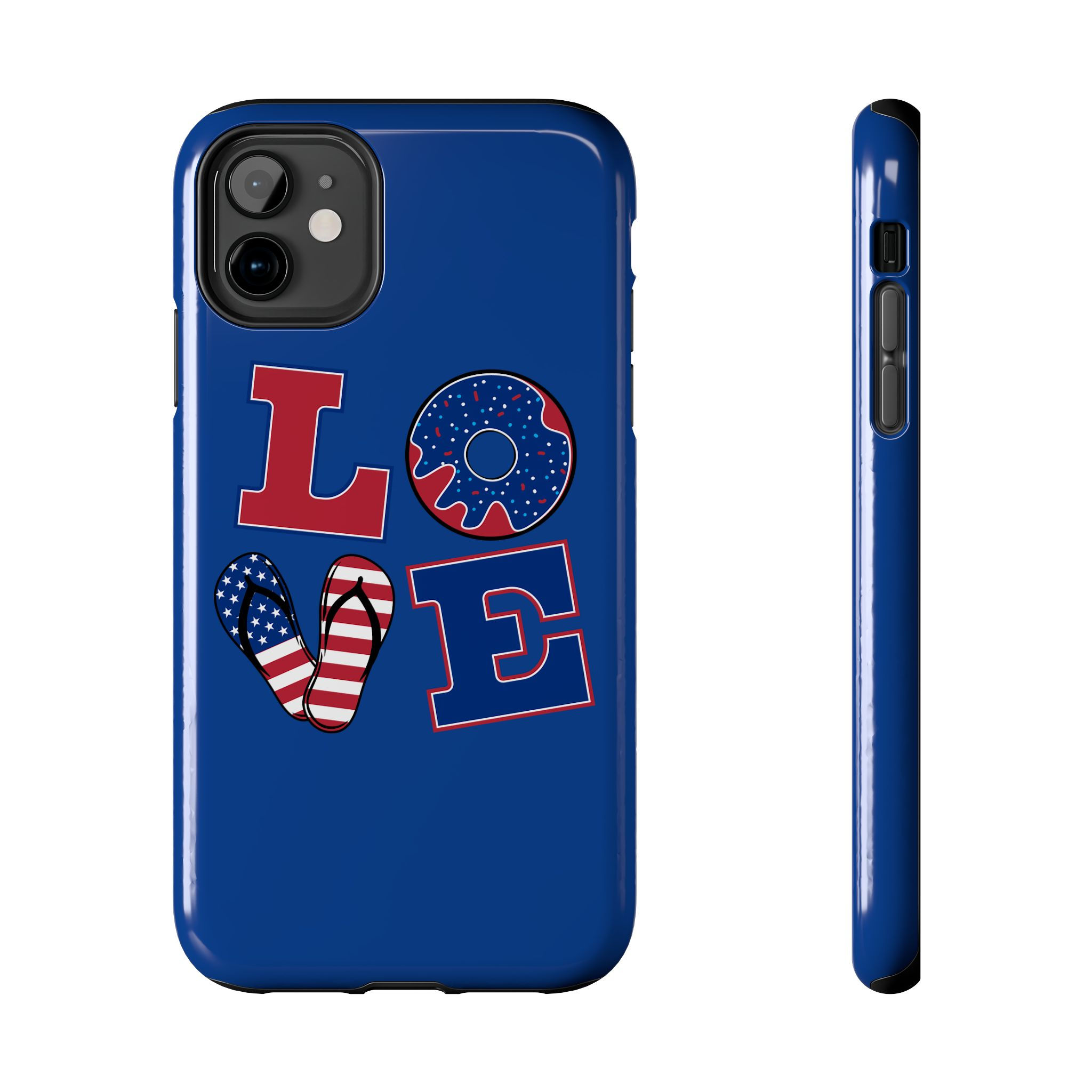 Patriotic Tough Phone Cases - Love Design, USA Flag Case, Gift for Veterans