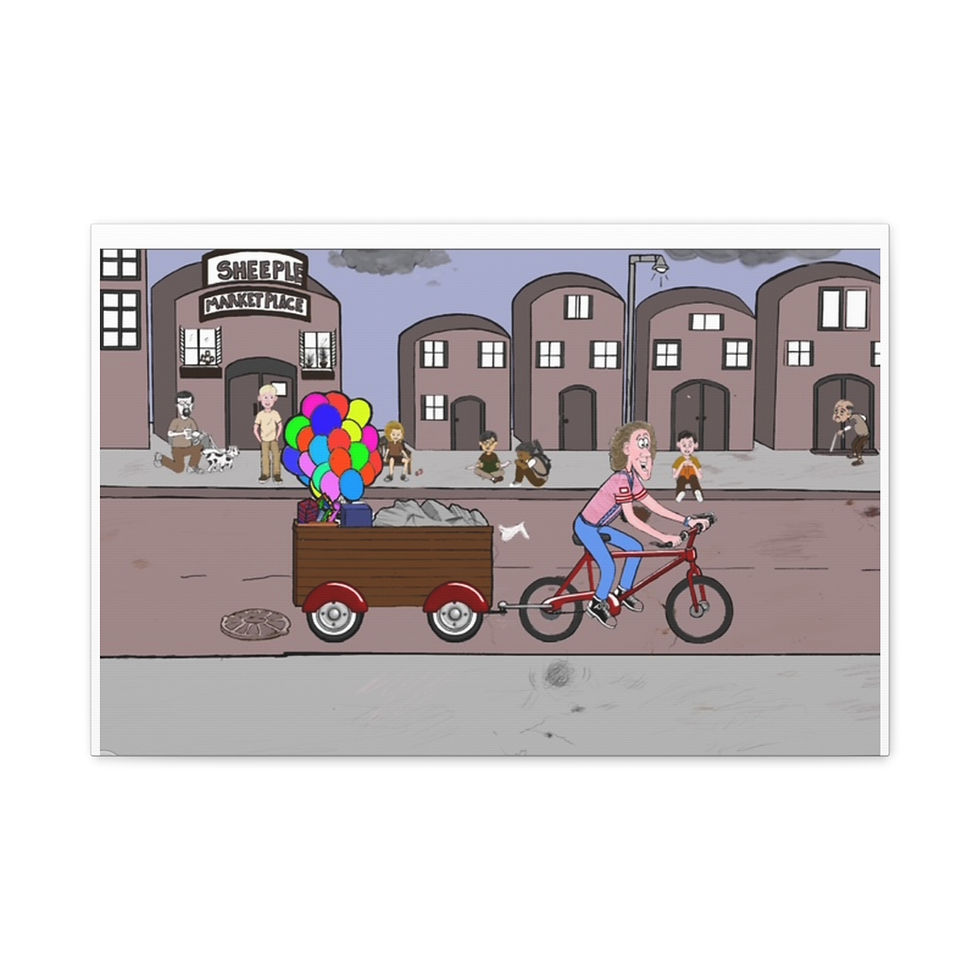 Thumbnail: Whimsical Canvas Art, From The New Children's Book, "The People Of Sheeple"