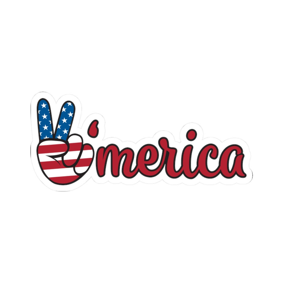 Thumbnail: Patriotic Kiss-Cut Stickers - Perfect for Laptops, Notebooks, Ipads