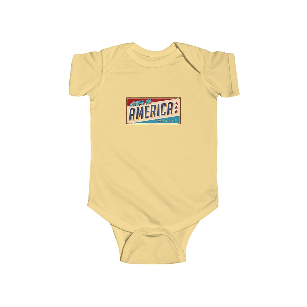 Thumbnail: Vintage American-Loving Infant Bodysuit, Newborn Outfit, Patriotic Baby Wear