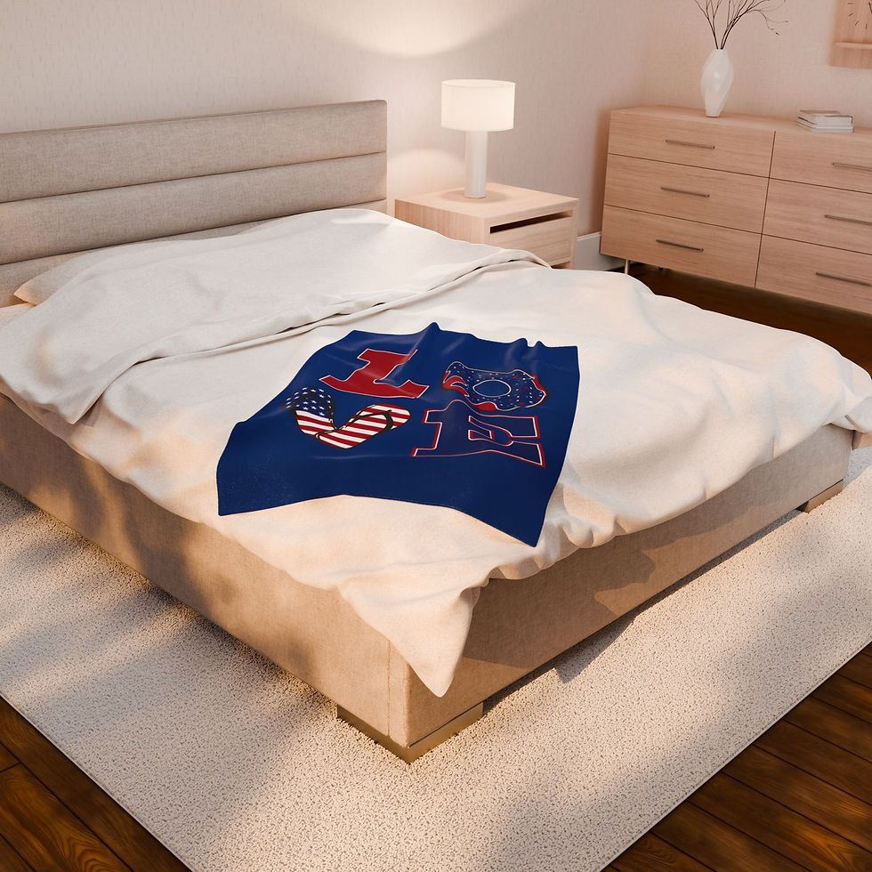 Thumbnail: Patriotic Plush Blanket, Cozy Decorative Throw for Home, Show Pride Of Country