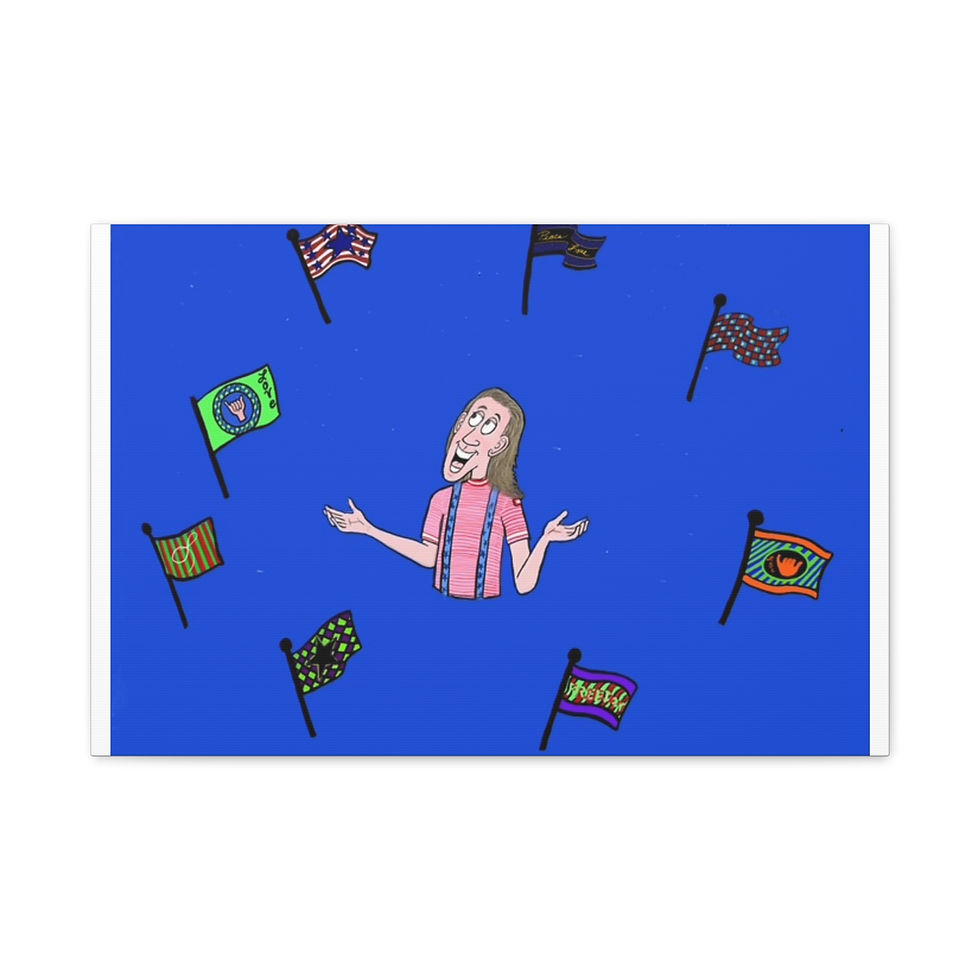Thumbnail: Colorful Canvas Wall Art From The Children's Book, "The People Of Sheeple",  