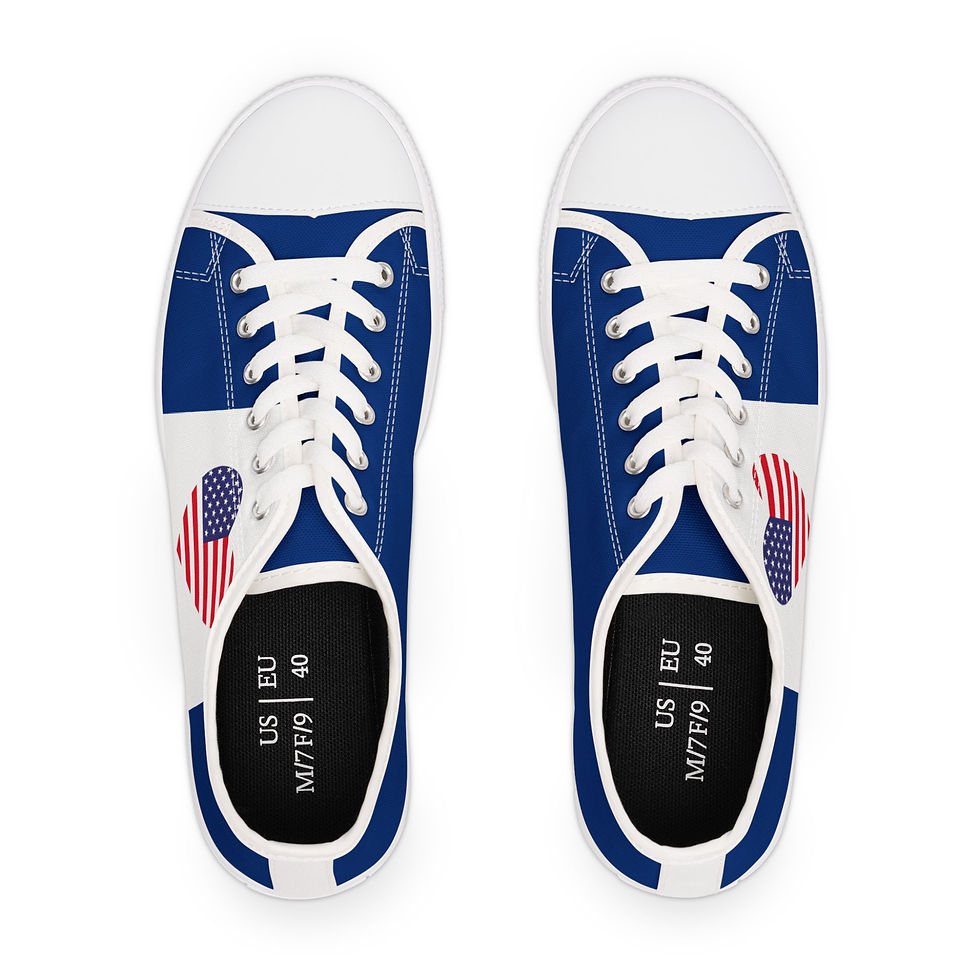 Thumbnail: Patriotic Women's Low Top Sneakers, Casual Sneakers, Unique Gift for Her