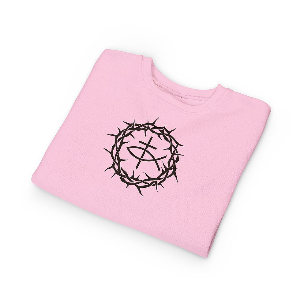 Thumbnail: Toddler Faith Sweatshirt - Religious Youth Apparel, Church, Christmas, Birthday