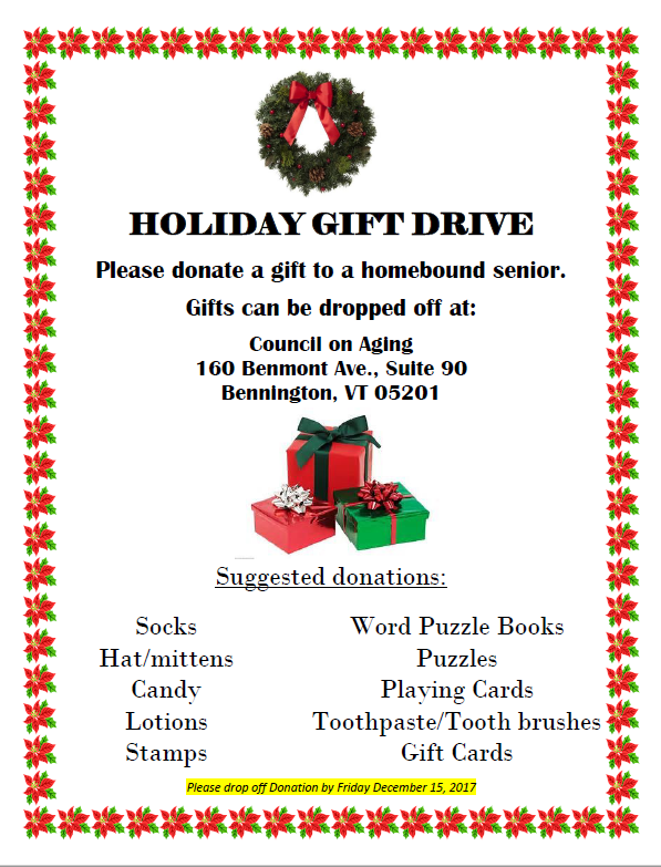 holiday gift drive for home bound seniors volunteer opportunities