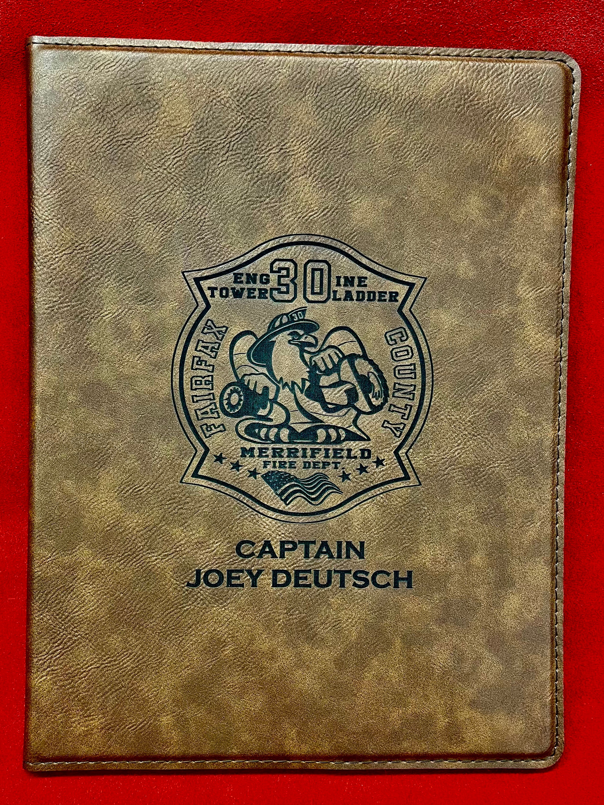 Laserable Leatherette Portfolio with Notepad - 9 1/2" x 12"