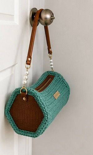 Thumbnail: Seafoam Serenity Handcrafted Shoulder Bag