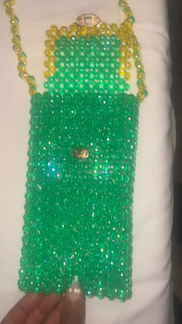 Thumbnail: The Miriam Beaded Cell Phone Shoulder Strap Case