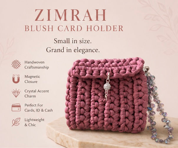 Thumbnail: Zimrah Blush Card Holder