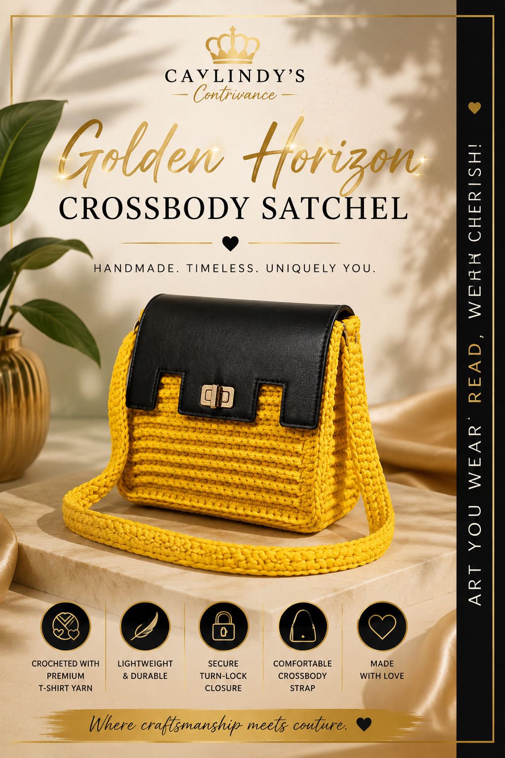 Golden Horizon Crossbody Satchel
