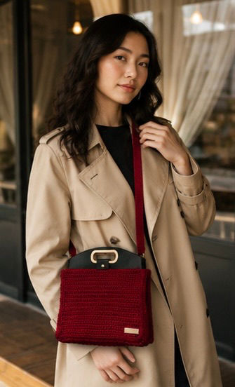 Thumbnail: Velvet Garnet Heritage Crossbody Satchel