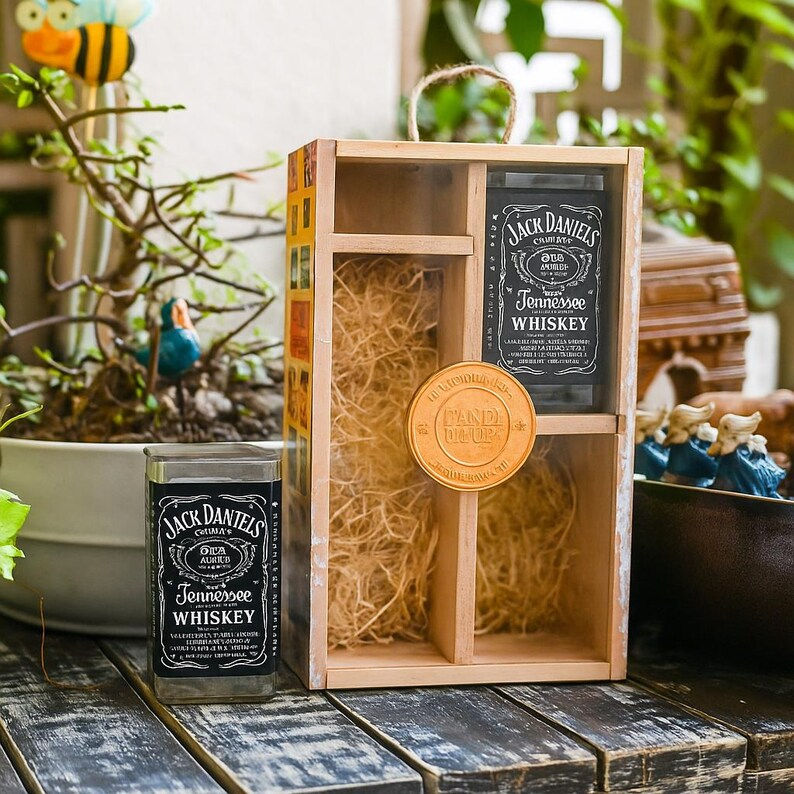 Thumbnail: Jack Daniels Glasses | Glassware Gifting Set | Upcycled bourbon whiskey Bottle