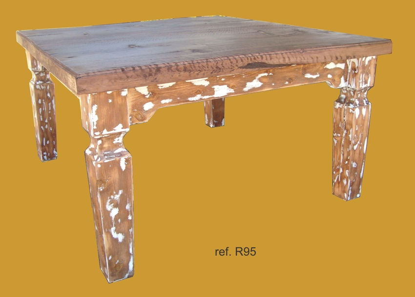 Mesa Madeira Rústica Quadrada