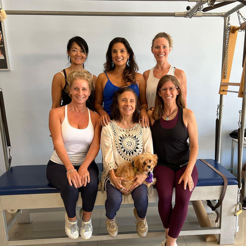 group shot of future Pilates in Paradise teachers at Romana's Pilates instructor training